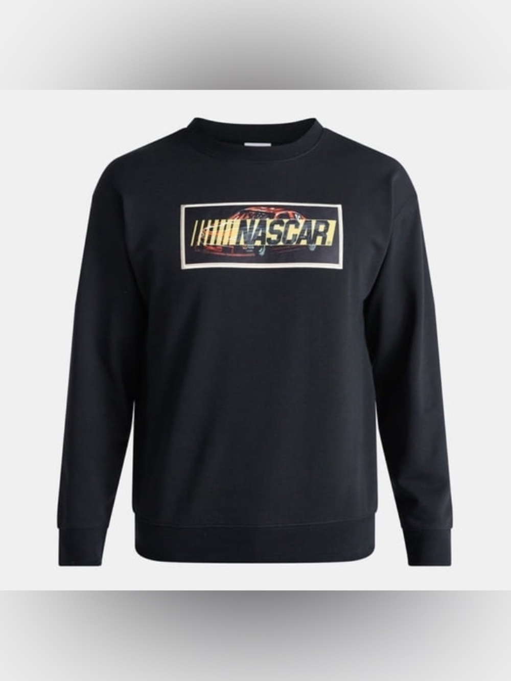 Nascar Black Crewneck Sweatshirt with Chest Logo